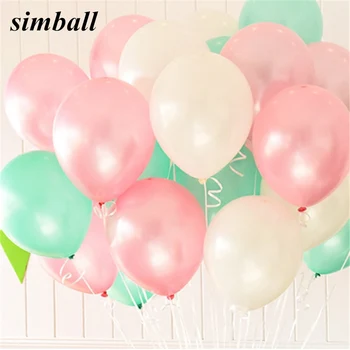 Karstā pārdošanas 100 gab 10 Collu 1.5 g Dzimšanas dienai/Kāzu Piegādes Lateksa Baloni Krāsains Puse Lateksa Gaisa Baloon/Ballon Bērniem Piepūšamās Rotaļlietas