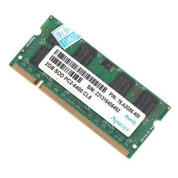 Karstā pārdošanas 1Pc 2GB DDR2 800Mhz Klēpjdatoru Atmiņas RAM Grāmatiņa