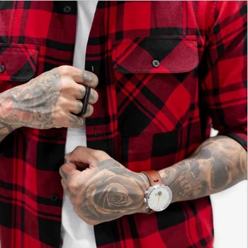 Karstā pārdošanas Flaneļa Pleds Krekls Vīriešiem Gadījuma garām Piedurknēm Augstu Kokvilnas Modes 2018 Vīriešu Krekls Chemise Homme Camisa Sociālo Masculina