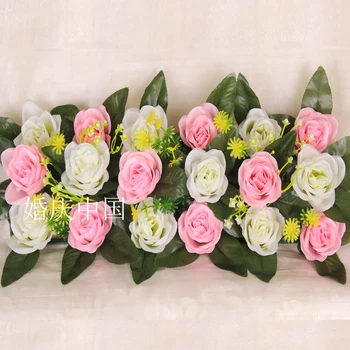 Karstā pārdošanas Mākslīgo Rožu Arka, Ceļu Ziedi Kāzu aksesuārus simulācijas zīda pušķi ziedi kāzu arkas, ziedu kāzu dekorēšana