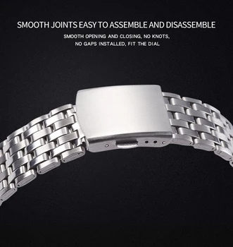 Karstās Rokas Siksniņa 20mm 22mm Watchband Universāls Nerūsējošā Tērauda Metāla Skatīties Joslas Aproce Smart Skatīties, Piederumi, Tērauda Siksna