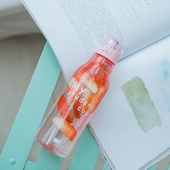 Kawaii Ūdens pudeli, sporta pudele dzeramā Kratītāju sporta botellas para agua bidon drinkware garrafa de agua vasos de plastico