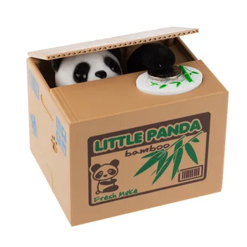 Kaķis Panda Zog Monētas, Naudas Kastes, Automātiskā Monēta Cūciņa Bankas Naudas Taupīšanas Lodziņā Monētu Uzglabāšanas Kastes Bērniem, Bērnu Dzimšanas Dienas Dāvanas