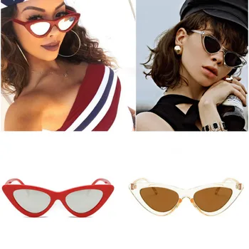 Kaķu acīm Saulesbrilles Sieviešu 2020. Gadam, Modes Retro trīsstūrveida cateye Saule stikla oculos feminino Saule glasse sexy ēnā okulary