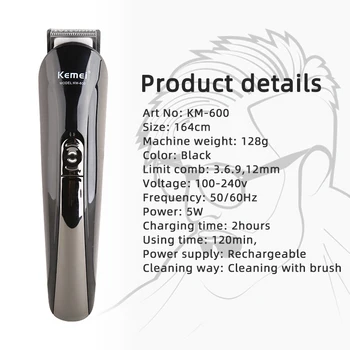 Kemei Daudzfunkciju hair clipper frizētava matu trimmeri elektriskie clipper skuvekli skuveklis bārdas trimmeris vīriešiem pēc skūšanās griešanas mašīna