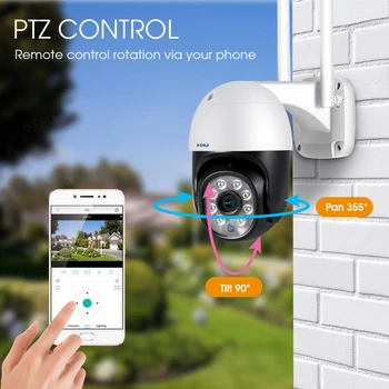 Kerui N9 2MP PTZ Automātiskā Izsekošanas WiFi IP Kameras Kustības detektors Mājas Drošības CCTV Uzraudzības Āra Kameras