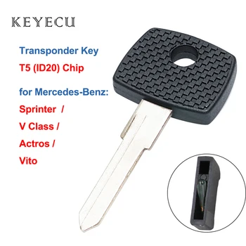 Keyecu Transpondera Atslēgu Piekariņu Mercedes Actros Axor Atego Sprinter Benz Vito YM15 neslīpēts asmens ar T5 ID20 Chip