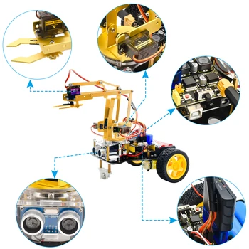 Keyestudio 4DOF Mehāniskās Rokas Robots Auto Mācību Starter Kit W/PS2 Contoller par Arduino Robots/Atbalsta Android un IOS