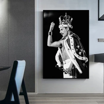 Killer QUEEN - Freddie Mercury Leģenda Eļļas Glezna uz Audekla Cuadros Plakāti un Izdrukas Skandināvijas Sienas Art Attēlu, Mājas Dekoru