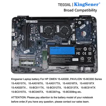 KingSener TE03XL Klēpjdatoru Akumulatoru HP VĒSTĪT 15-bc011TX 15-bc012TX 15-bc013TX 15-AX015TX AX017TX TPN-Q173 HSTNN-UB7A 849910-850
