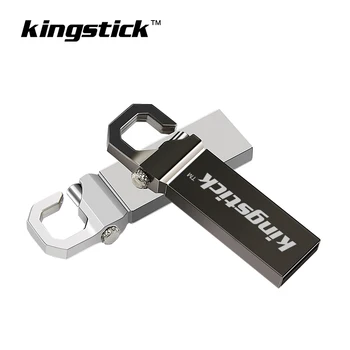 Kingstick metāla usb flash drive 8gb 16gb 32gb 64gb, 128gb atmiņas USB stick, usb memoria pendrive atslēgu gredzens flash stick pen drive