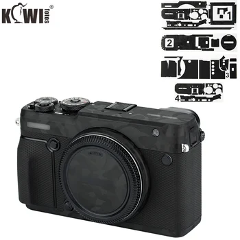 Kivi Anti-Scratch Kameras korpusa Uzlīmes Aizsardzības Ādas Filmu Komplektu, par Fujifilm Fuji GFX 50R Anti-Slaidu Ādas Vāciņš Ēnu Melns