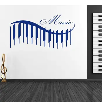 Klasiskā Vilnis Klavieru Taustiņiem, Mūziku, Sienas Uzlīmes Mūzikas Cienītājs Mājas Un Mūzikas Veikals, Apdares A003074