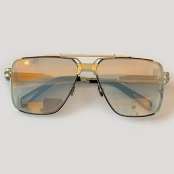Klasiskās Laukumā Saulesbrilles Sievietēm, Vīriešiem Zīmola Dizainere Retro Metāla Lielu Rāmis, Spoguļi Saules Brilles Vīriešiem Oculos Feminino