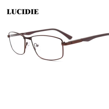 Klasiskās ultravieglajiem vīriešu brilles modes atmosfēru, nerūsējošā tērauda optisko skaidrs, viltus brilles rāmis