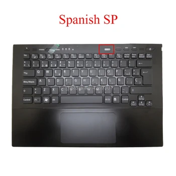 Klēpjdators Palmrest SP tastatūra SONY SVS13 SVS131 Sērijas 025-2023-2171-B melnā krāsā ar spānijas backlit tastatūra ar touchpad