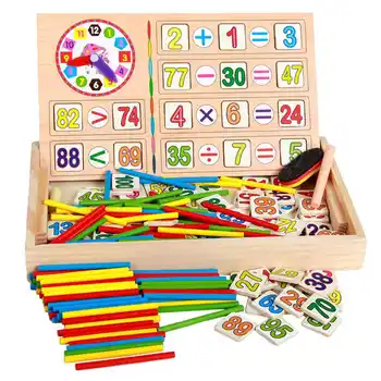 Koka Matemātikas Rotaļlietas Matemātikas Mācīšanas Lodziņā Pulkstenis Matemātikas Montessori Rotaļlietas Kaste Bērniem Agrīnajā Izglītībā Matemātikas Izglītības Rotaļlietas, Dāvanas