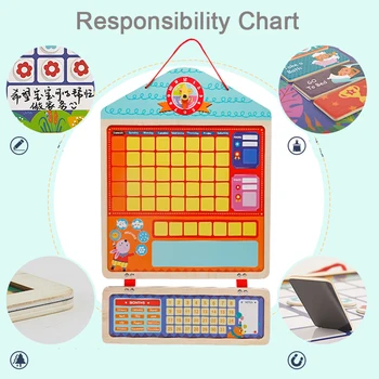 Koka Paradumiem Magnētisko Atlīdzību Darbību Atbildību Diagrammas Kalendārs Bērniem Grafiku, Izglītību, Rotaļlietas Bērniem, Kalendāro Laiku Rotaļlietas