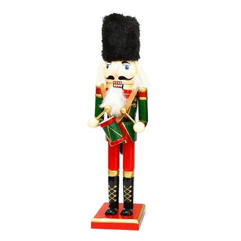 Koka Riekstkodis 30cm Garš, Multi-colored Karavīrs Stāvēt, Ziemassvētku Rotājumi Nutcrackers Dekoru Attēls Handcraft Leļļu
