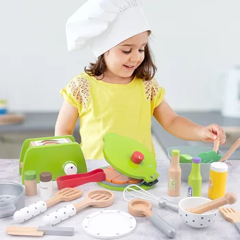 Koka Virtuves Rotaļlietas Izlikties, Spēlēt Bērniem Virtuves Komplekts Griešana, Magnētiskās Augļu, Dārzeņu Miniatūras Pārtikas Meitenēm Rotaļlietas Izglītojošās Rotaļlietas