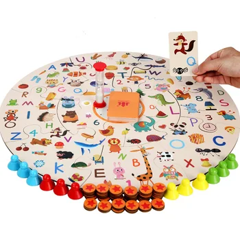 Koka bērnu jigsaw puzzle loģiskā galda spēles sākumā izglītības izglītības rotaļlietas, detektīvs puse smadzeņu, apmācība, vecāks-bērns