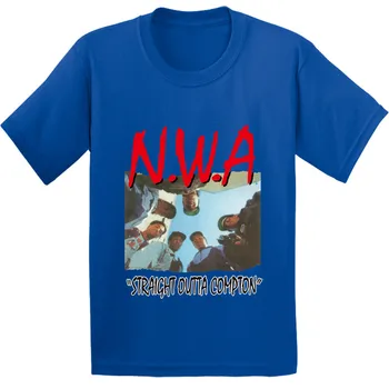 Kokvilnas,NWA Straight Outta Compton Modelis, Bērnu T krekls Bērniem Hip Hop Atdzist Drēbes Zēniem/Meitenēm ar Īsām Piedurknēm T-krekls,GKT238