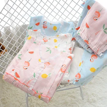 Kokvilnas Sieviešu Dzemdībām Apģērbu Multi Krāsu divslāņu Marli Grūtniecības, Laktācijas Dzemdībām Aprūpes Homewear Pijama