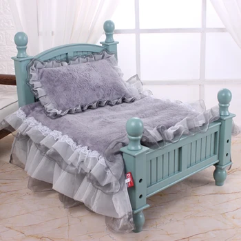 Kokvilnas pet gultas piederumi suņu gultas piederumi četru gabals pet spilvens multicolor modelis bez koka gulta