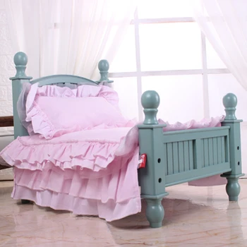 Kokvilnas pet gultas piederumi suņu gultas piederumi četru gabals pet spilvens multicolor modelis bez koka gulta