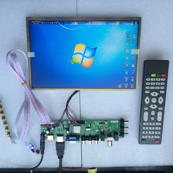 Komplekts B156XTN03.2 B156XTN03.4 DVB-T, DVB-T2 1366X768 WLED Signālu kontrolieris valdes ciparu TV LVDS USB HDMI 40pin VGA tālvadības LED