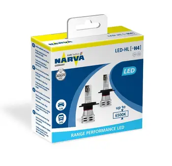 Komplekts, LED spuldzes, NARVA 18032 LED H4 RPL2 12 V/24 V 6500 K X2