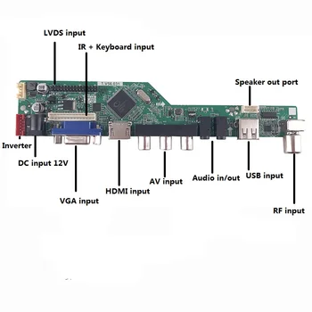 Komplekts M215HW01 VB VGA HDMI DIY CVBS Ekrāna Paneļa Kontrolieris valdes 1920X1080 LED LVDS 21.5