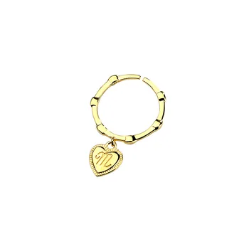 Korejas 925 sterling sudraba gredzens INS vienkāršiem nelielas ģeometriskas mīlestība bambusa sieviešu gredzenu atvēršanas sudraba gredzens 