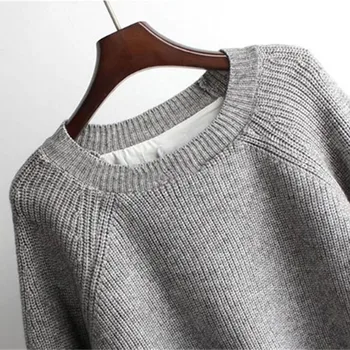 Korejas Adīts Sieviešu Džemperis Ir 2021. Ziemas Lielajam Raibs Savirmot Laternu Piedurknēm Sieviešu Džemperis Plus Izmērs 4XL Siltu Džemperi