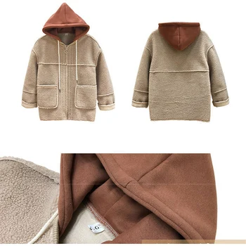 Korejiešu stila Tvīda Sabiezēt kapuci jaka bomber sieviešu Ikdienas Streetwear Lielas kabatas teddy jaka ar garām piedurknēm Pashmina mētelis Femal