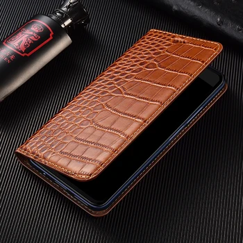Krokodils Seifs Genuine Leather Flip Case For Samsung Galaxy A11 A21 A31 A41 A51 A71 A81 A91 M01 M21 M30S M31 M31S M51 Vāciņu