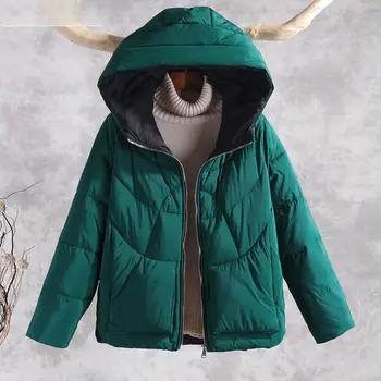 Krunkains uz leju kokvilnas uzvalks īss 2019 jaunu korejiešu versiju, mīksti kokvilnas mētelis sabiezējumu liela izmēra kokvilnas-polsterēta jaka ziemas mētelis