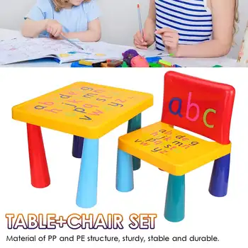 Krāsains Bērniem, Krēslu, Galdu Plastmasas Bērnu Rotaļu Studiju Galda Aktivitāte, Rakstot Studentu Mēbeles Locīšanas Bērnu Mēbeles Komplekti