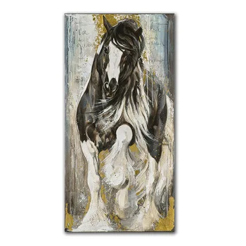 Krāsains Zirgu Dzīvnieku Liela Izmēra Sienas Mākslas Audekls Gleznošanai Ziemeļvalstu Plakāti Un Izdrukas Mordern Sienas, Attēlus Dzīvojamā Istaba Dekori