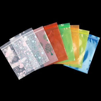 Krāsu Drukas Mini Mix Match Accessorie Rāvējslēdzēju Uzglabāšanai Noslēdz Plastmasas Iepakojums PE Soma Pārtikas Rotaslietas Pulveris Monētas Gredzenu Kartes Graudiņiem
