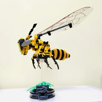 Kukaiņu Dzīvnieku medus Bišu Tauriņš Celtniecības Bloki Tehnika, Lapseņu Spārnu, kas Peld Komplekts DIY Izglītības Ķieģeļi, Rotaļlietas Bērniem, Dāvanu