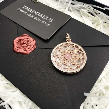 Kulons Rožu Krāsas Royal Lotos Amuletu,2019 Zīmolu Modes Rotaslietas Eiropā Bijoux 925 Sterling Sudraba Romantiska Dāvana Sievietei