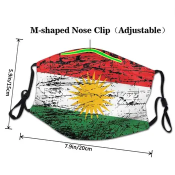 Kurdistānas Kurdu Karoga Atkārtoti Sejas Maska Putekļu Aizsardzības Vāks, Respiratori