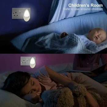 Kustību Sensors Nakts Gaisma ES UK Plug Pilienu krāsojamās Enerģijas Taupīšanas Gaismas Bērnu, Guļamistabas Gultas Lampa, Virtuves Stairclose Gaismas