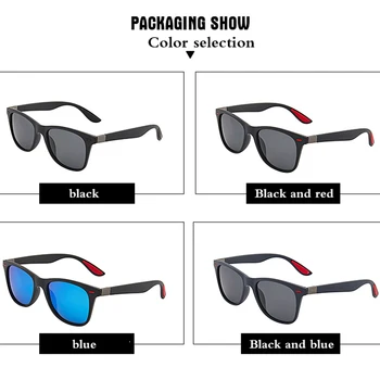 Kvadrātveida saulesbrilles vīriešiem braukšanas Modes brilles sievietēm pret ultravioleto braukšanas spogulis zvejas polarizatoru brilles braukšanai