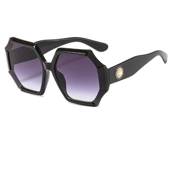 Kvadrātveida sieviešu brilles Lielgabarīta Melnās Saulesbrilles Sieviete 2020. Gadam, Modes Zīmola Dizainere Slīpumu, Lielo Rāmi, Sieviešu, Saules Brilles UV400
