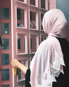 Kvalitātes Sprogot Kroku Smago Šifona Hijab Izšūtās mežģīnes Dāmas Musulmaņu Modes Wraps ap Galvu stiprināmas Garo šalli/lakatu 180*70cm
