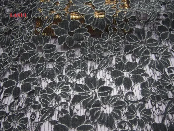 LASUI Jauns produkts 1 pagalmā 2colors Amerikas savienotās Valstis liels high-end pasūtījuma kokvilnas džinsa auduma izšūti modes mežģīņu kleita DIY auduma X0120