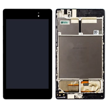 LCD Ekrāns un Digitizer Pilnu komplektu ar Rāmi Asus Google Nexus 7 2. 2013 ME571KL (3G Versija)(Melns)