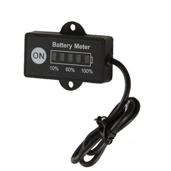 LED 5 BAR Degvielas Rādītājs Displeja Mini Akumulatora Mērītājs, Svina-Skābes Akumulatora Indikators 12/24V Motociklu Golfa Ratiņi Testa Spriegums Lptp